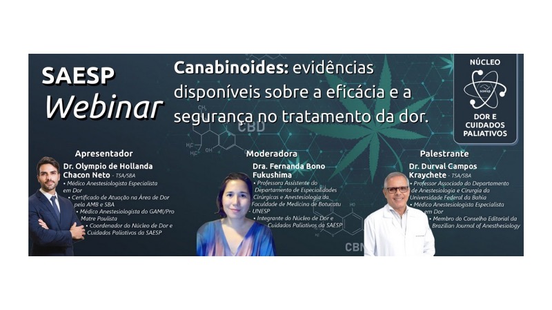 Tratamento para dor com Canabinoides será tema de Webinar ministrado por Dr Durval Kraychete